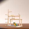 Wooden Bird Playground, Birds Chewing Toys with Tray, Exercise Activity Center Perch Play Parakeet