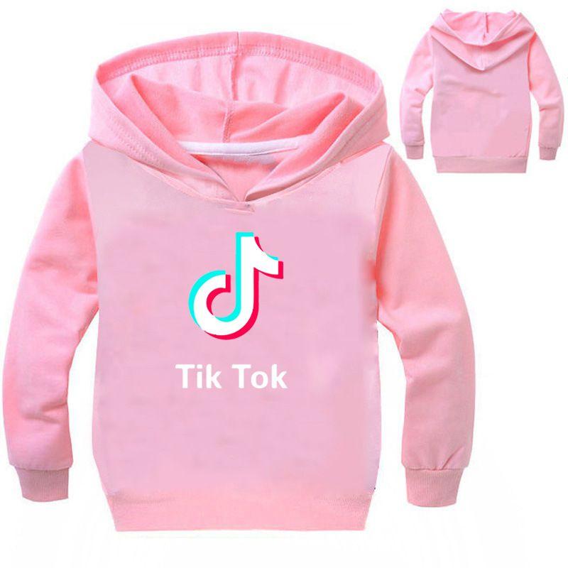 Детский свитшот с буквами Tik Tok, худи с длинным рукавом, модные пуловеры