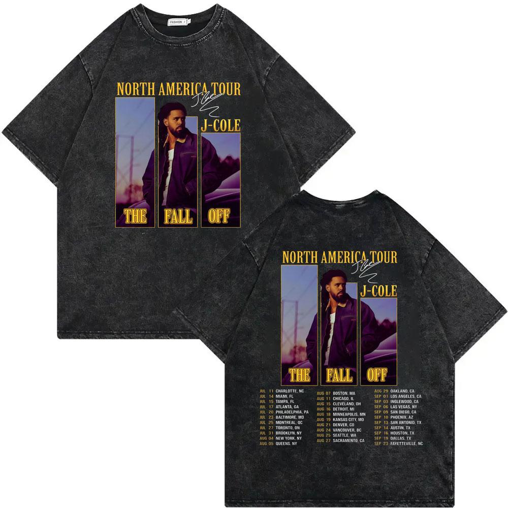 Vintage Washed J Cole Born Sinner Album Merch Tshirt High Quality Fashion Oversized T Shirts Men Women Casual Cotton Tshirts