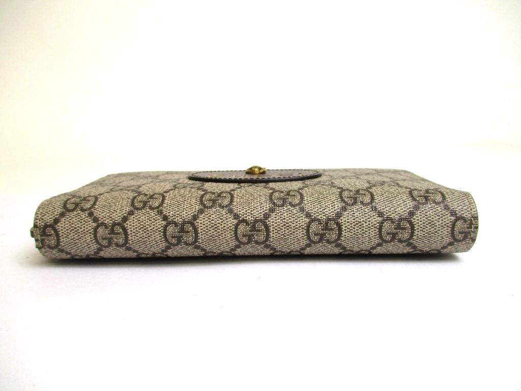 Authentic GUCCI Neo Vintage GG Supreme Canvas Yellow Leather Round Zip Long Wallet #a593  Open box