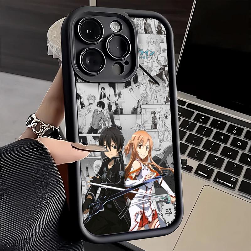 Чехол для телефона Sword Art Online Аниме для iPhone 16 17 Air 16E 15 Pro Max 14 Plus 13 12 Mini Capa Мягкий силиконовый Funda