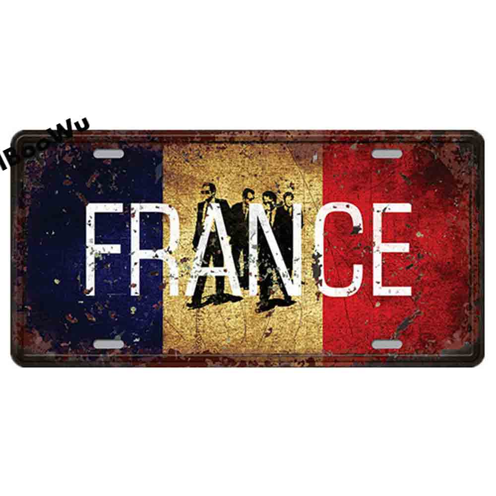 Worldwide Popular City License Plate Poster Vintage Wall Decor Canada/London/Brazil Metal Tin Sign Plaques Poster 15x30cm