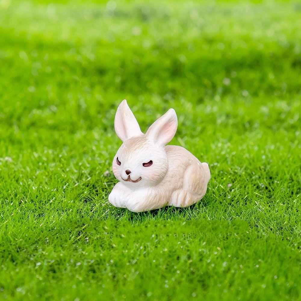 Пасхальное яйцо, миниатюрные безделушки, смоляная мультяшная статуя Бууни, подарок, мини-фигурка пасхального кролика