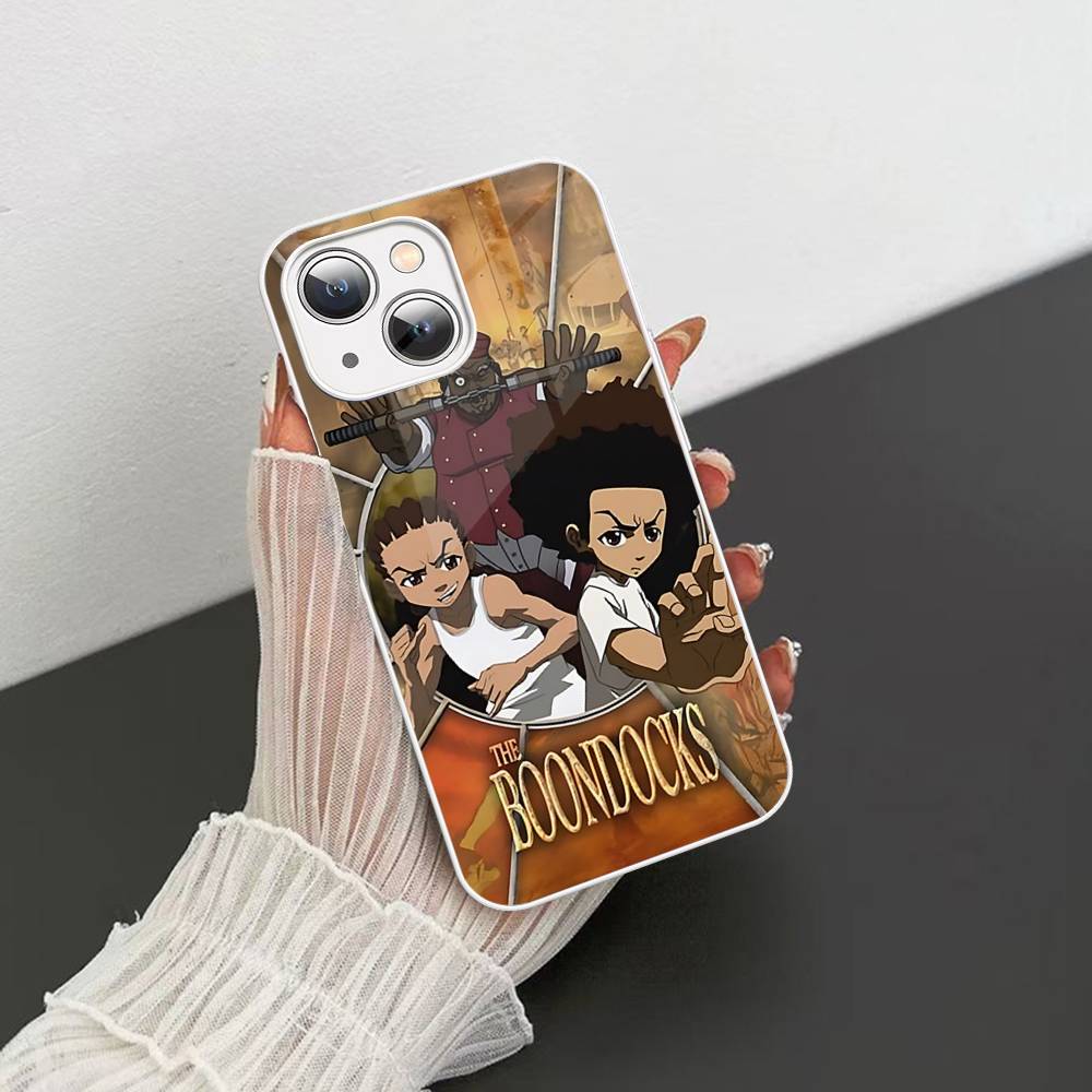 Cartoon The Boondocks Tempered Glass For Iphone 14 13 12 11 Pro Mini XS MAX 14Plus X XS XR Cover
