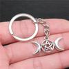 28 мм Кольцо для ключей Звезда Пентаграмма Луна Минималистичные Компоненты для украшений QY043
