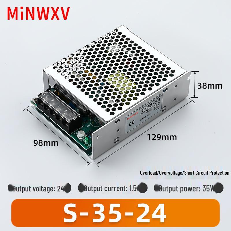 S Switch 220V AC to 12V/24V DC Transformer for Industrial Lighting Monitors.