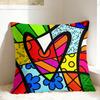 BBrittoES Happy Art Pillow Case  Soft Pillow Cover Funny Cushion Cover For Office Car Home Decor