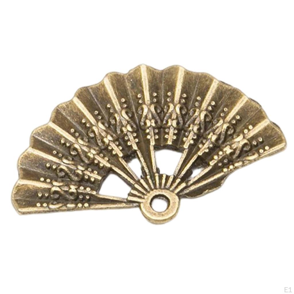 50 Металлических Подвесок в Форме Веера Полукруглые Кулоны для Серёг Заколок Изготовления Украшений Ожерелья DIY