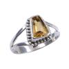 Natural Citrine Gemstone Handmade 925 Sterling Silver Jewelry Ring Size 6.5 m3h31