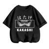 Детская одежда 3-14 лет Футболка Narutos Футболка для мальчиков Футболка для девочек Мультяшные футболки Летнее аниме Подростковые топы с коротким рукавом Одежда Какаши1