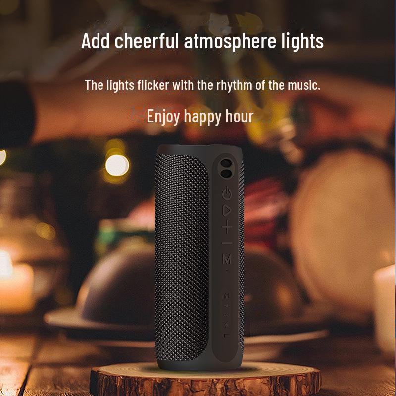 Wireless Bluetooth Mini Speaker with Colorful Lights & Heavy Bass for Home, Outdoor, Office, Card Slot Feature