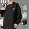 Мужская футболка с длинным рукавом и круглым вырезом в стиле casual JEEP SPIRIT