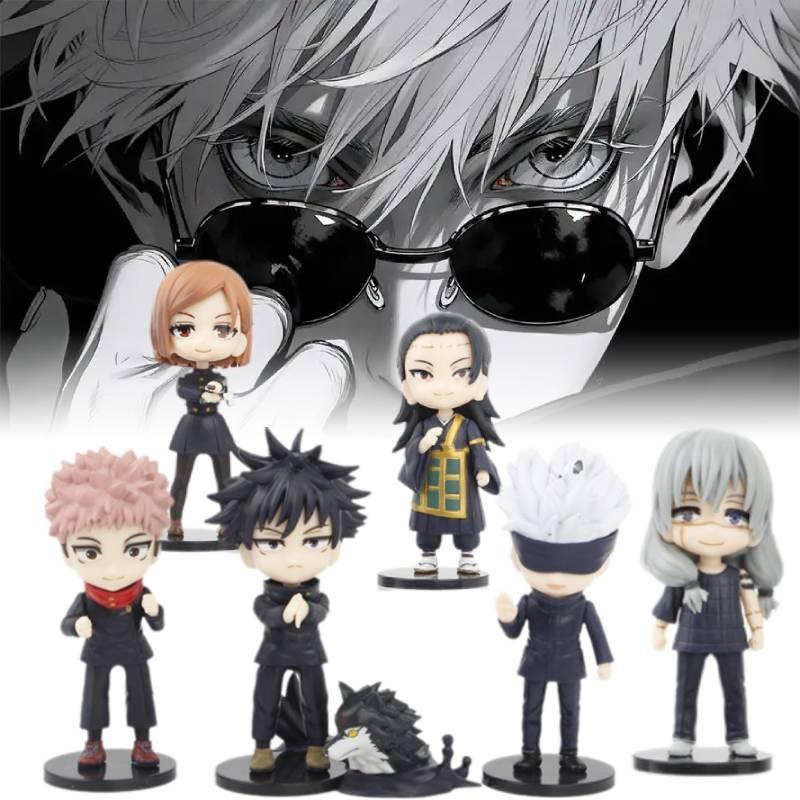 Attractive Jujutsu Kaisen Collectible Figurines Set Of 7 Unique Characters Ideal For Display And Gifting