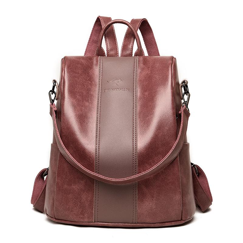 Новая женская сумка, рюкзак с текстурой мягкой кожи, большой вместимости, простой школьный рюкзак, женский дорожный рюкзак, повседневная сумка для поездок на работу