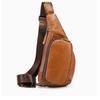 Men's Genuine Leather Casual Fashion Chest Bag Top Layer Cowhide Men's Bag Shoulder Messenger Bag Men's Chest Bag Messenger Chest Bag