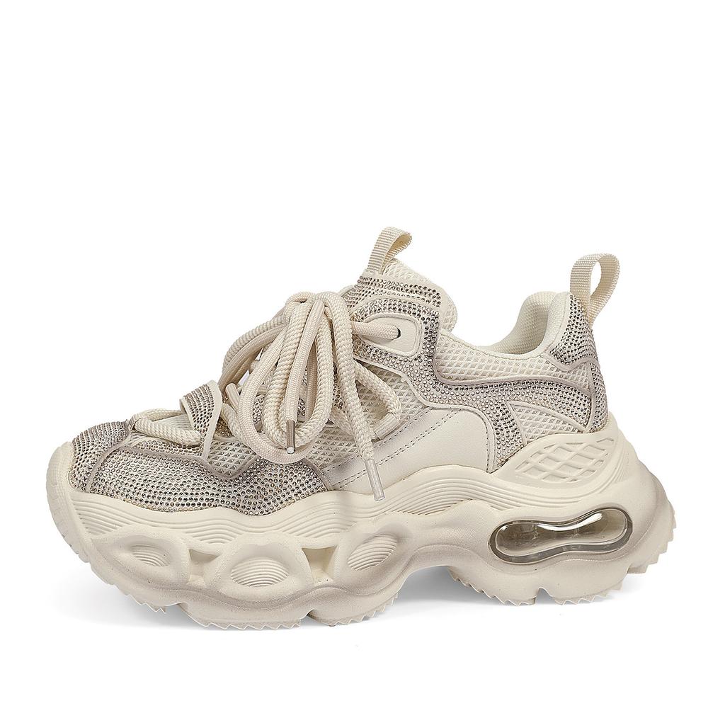 Thick-Soled Dad Shoes Women'S Single Net Small Men Increase In Height Spring And Summer New Popular Small Sports Casual Shoes