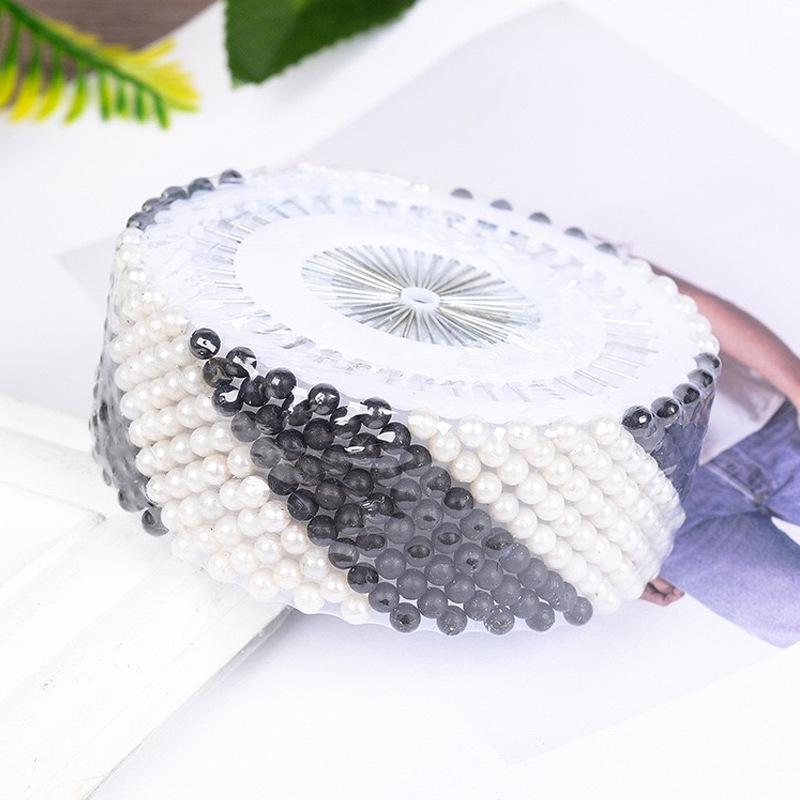 Круглые перламутровые швейные булавки разных цветов с круглым держателем