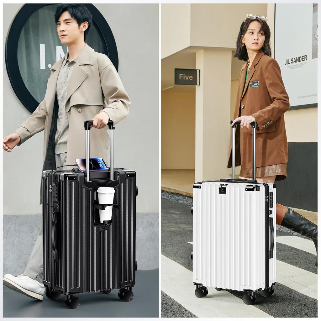 Чемодан Carry Carry Double 360 Degree с застежкой-молнией TSA для деловых поездок M [Augustre], ручная кладь, сверхлегкий, большой, легкий,