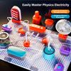 STEM Научный Экспериментальный Набор для Детей Электронная Физика Схемы Строительные Блоки DIY Сборка Образовательная Обучающая Игрушка Подарок для Мальчиков