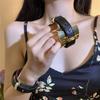 Браслет-манжета с пряжкой ремня, кожаный браслет, золотой женский открытый браслет, преувеличенный металлический браслет, вечеринка