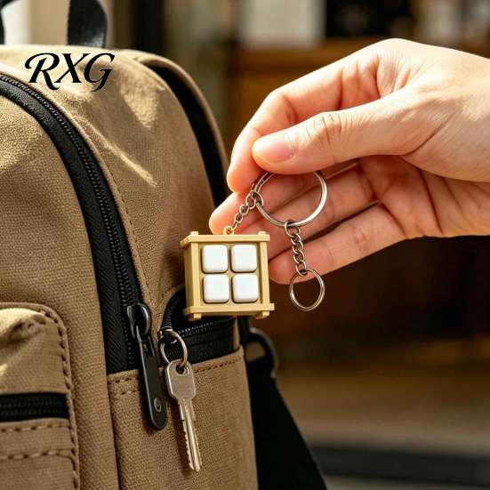 Fun Birthday Gifts for Kids 3D Printed Fermented Tofu Shaped Fidget Clicker Toy, Simulation Toys Anxiety Relief Keychain, Novelty Stress Push