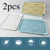 2pcs Double-Layer Plastic Dish & Produce Drying Rack - Space-Saving Kitchen Organizer for Utensils, Fruits & Vegetables - for Home Cooks & Kitchen