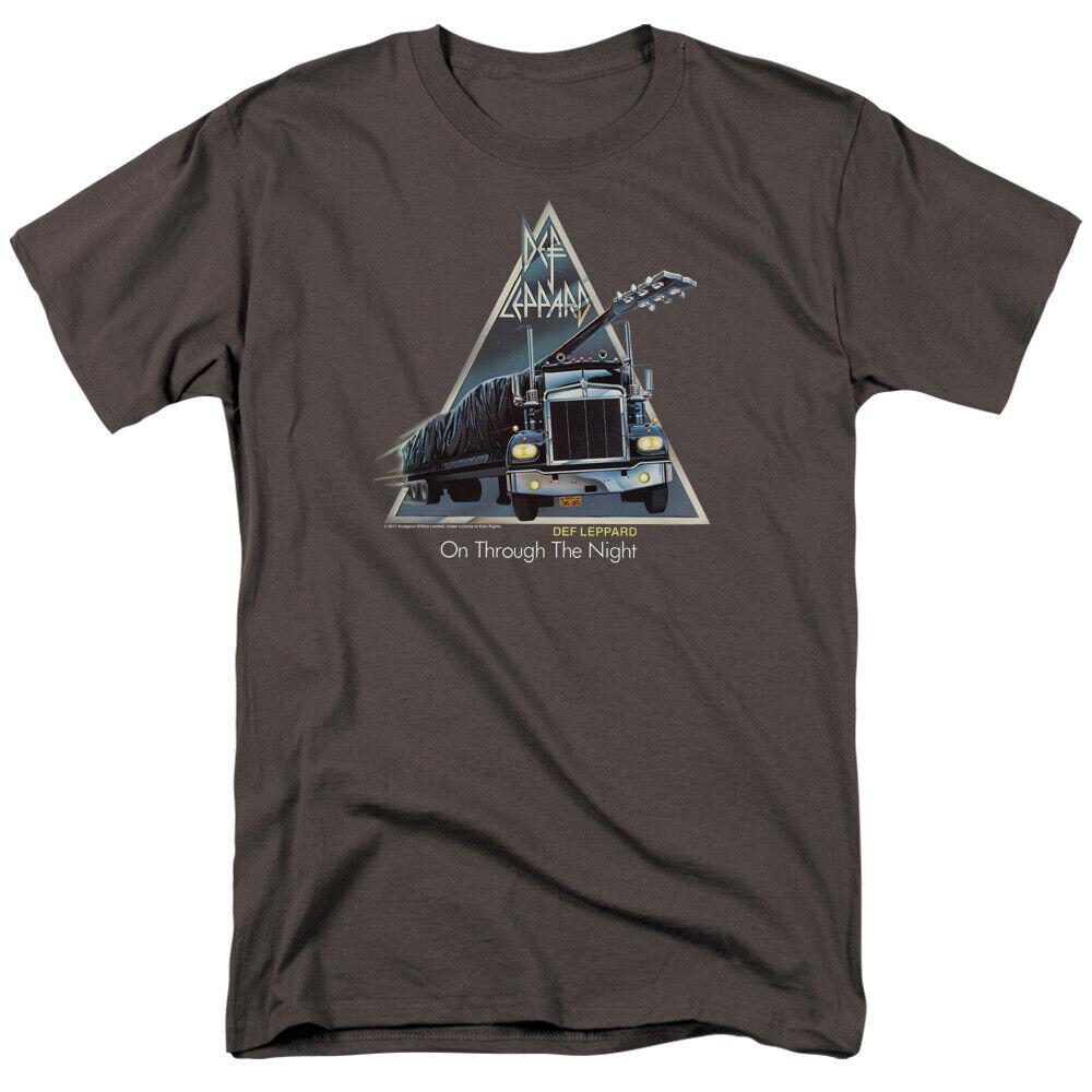 Футболка Def Leppard On Through the Night Rock Band Темно-серая футболка унисекс