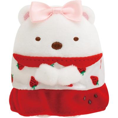 MO94001 Sumikko Gurashi x Sakuma Клубничное Молоко Конфеты Ручная Плюшевая Игрушка Белый Медведь