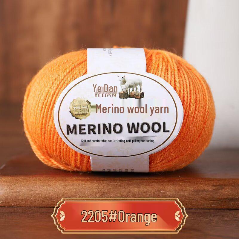 Пряжа из мериносовой шерсти средней толщины ручной вязки для свитеров, шарфов, шапок - 213 Овечья шерсть - 3 нити