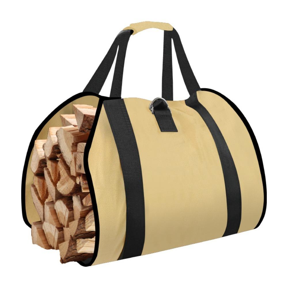 With Handle Firewood Carrying Bag Heavy Duty Firewood Log Carrier Bag Outdoor Fire Pit