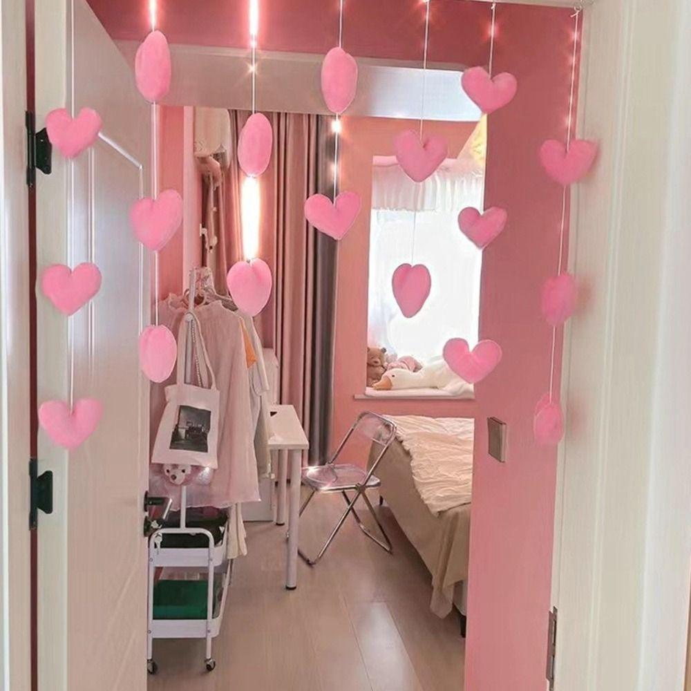 Decor Curtain Partition Home Decor Door Hanging Curtain Door Curtain Ornaments Love Hearts Pendant