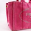 PRADA Canapa Handbag 2WAYShoulder Tote Bag pink canvas Women Used
