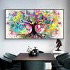 Abstract Watercolor Tree of Life Oil Painting Art Poster and Printmaking Gallery Wall Art Picture Home Decoration