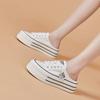 Half Slippers Women's Summer Wear 2025 New Internet Celebrity Explosion Small Thick Sole Heel Canvas Shoes
