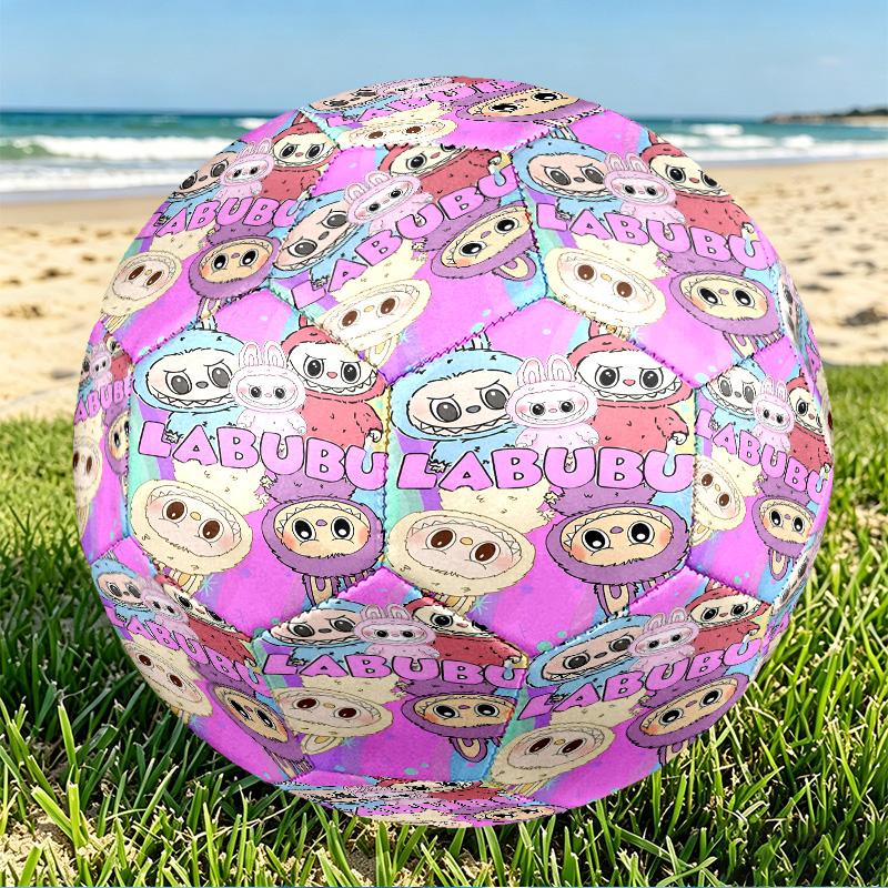 Labubu Print Size 5 Soccer Ball, PU Wear Resistant Football for Match Training and Daily Practice, Birthday Gift for Soccer Fans