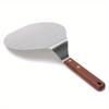 Stainless Steel Round Pizza Peel with Wooden Handle Durable Flat Surface for Easy Pizza Transfer and Serving Suitable for Home and Commercial Use