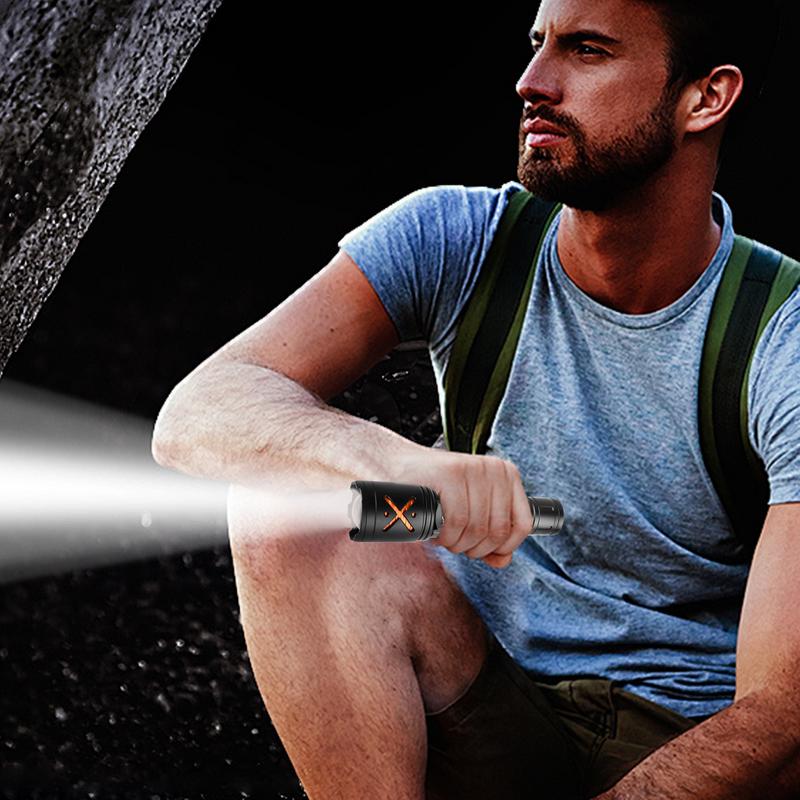 Led Flashlight Portable Torch With Digital Display 3 Brightness Portable Digital Display Flashlights For Hunting Hiking Survival