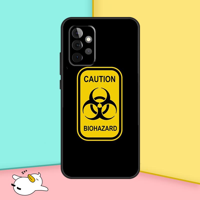 Чехол-логотип со знаком биоопасности для Samsung Galaxy A53 A33 A13 A12 A32 A52 A14 A34 A54 A15 A25 A35 A55 A71 A51