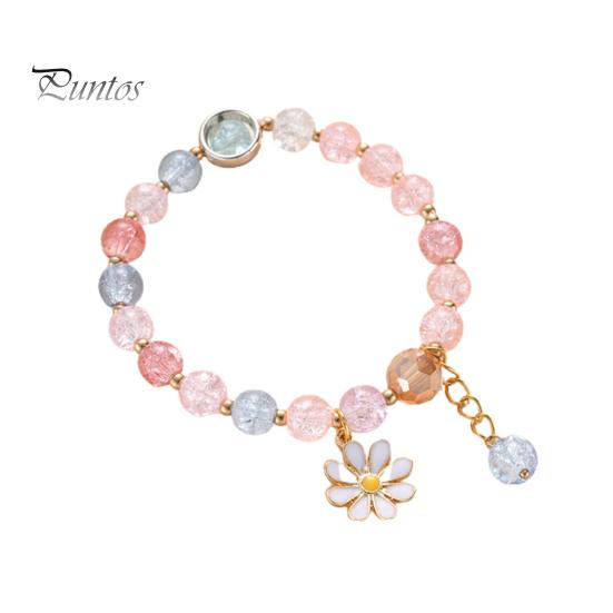 Студенческий браслет с подсолнухом и бисером, сладкий корейский стиль, универсальный браслет, подарок для девочек