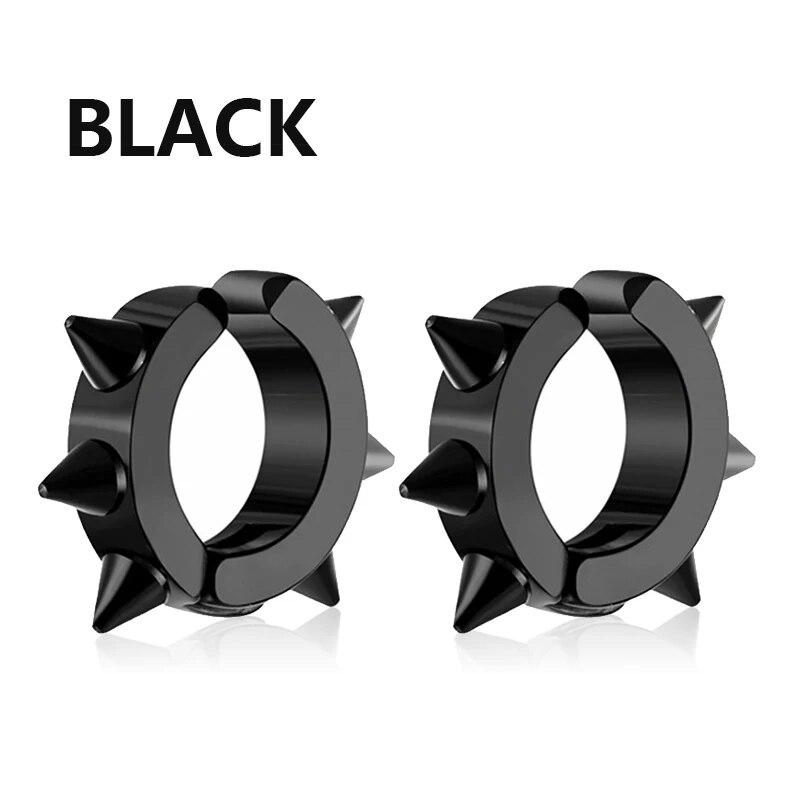 1 пара сережек-гвоздиков в стиле панк из нержавеющей стали с шипами для женщин и мужчин, зажимы для ушей, забавные уличные поп-хип-хоп, готические ювелирные аксессуары