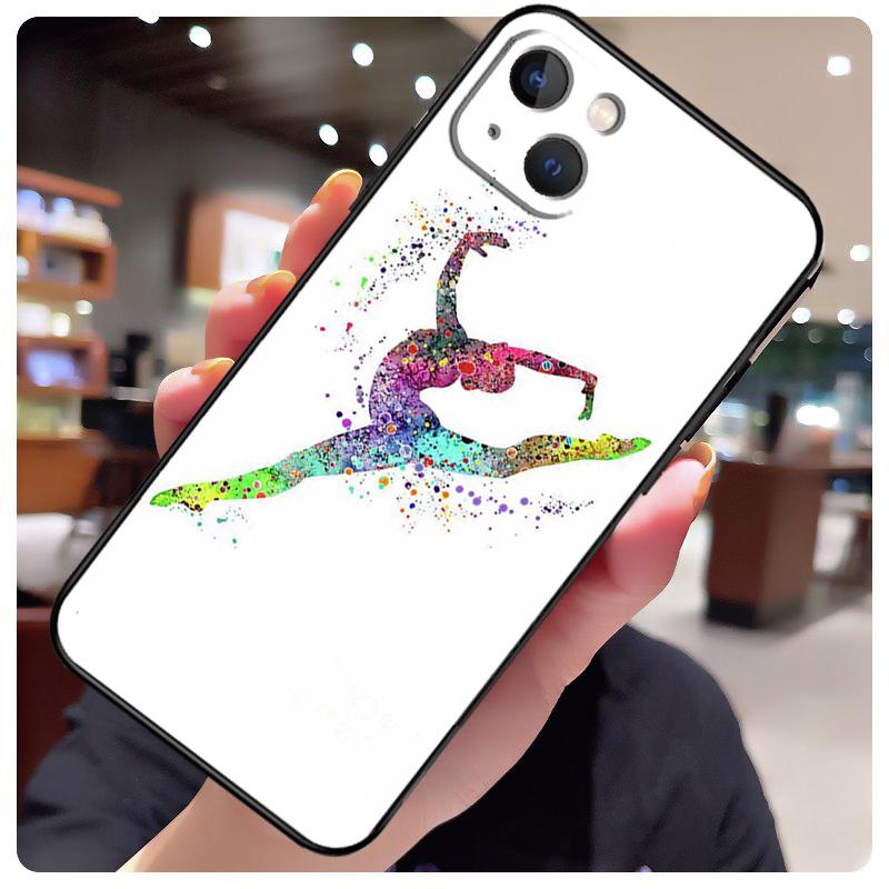 Акварельный чехол с принтом для гимнастики для iPhone 17 Pro Max 15 14 13 11 12 16 Pro Max mini 15 16 Plus 16e 17 Air Чехол для телефона