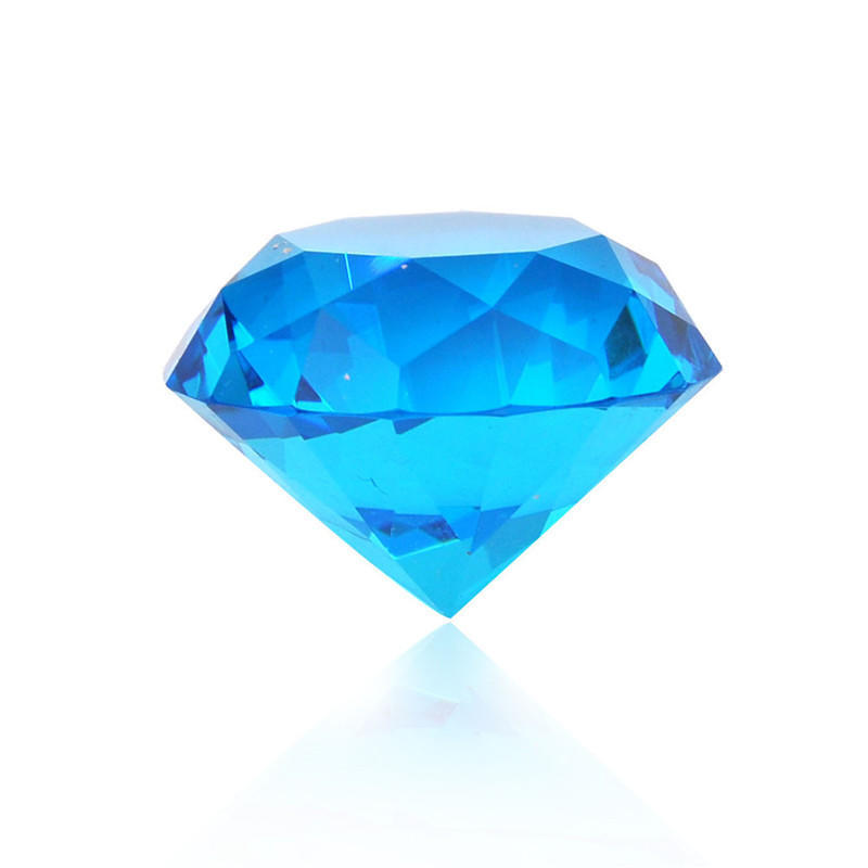 Glass Diamond Shape Paperweights Facet Jewel Wedding Decor Gift 30Mm