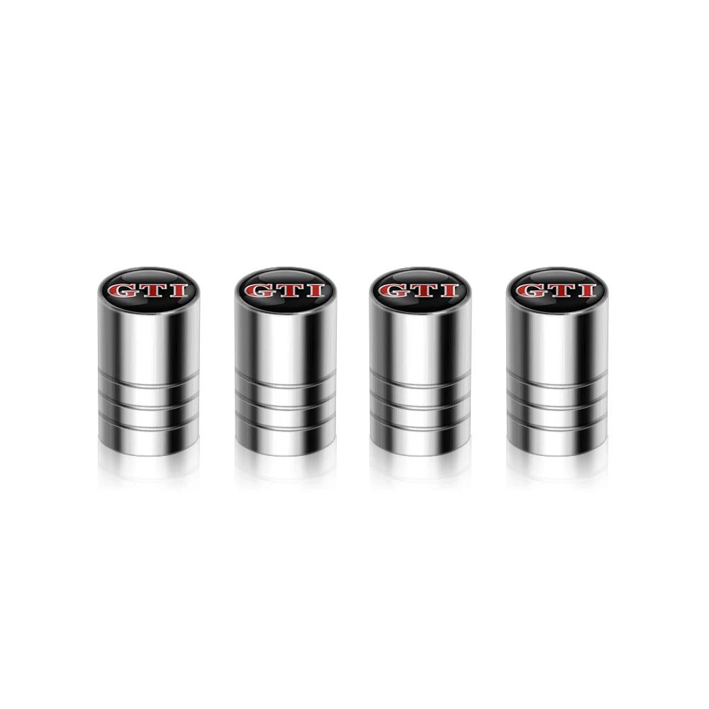 4Pcs Car Valve Caps Wheel Tires Tyre Stem Protective Cover For Volkswagen Golf 4 mk5 Passat b8 b5 VW Sharan Polo 6R Tiguan Rline