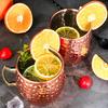 2 шт., новая кружка для коктейля и вина, кружка Moscow Mule из нержавеющей стали, кованая, 500 мл, медная кружка для пива, посуда для бара