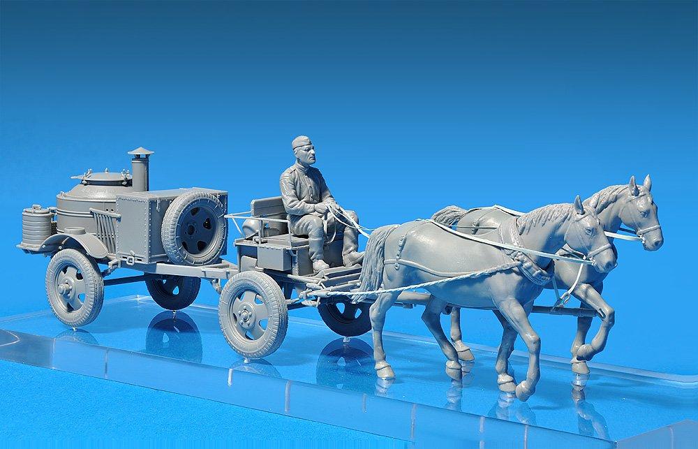 Miniart Советская полевая кухня с 2 лошадьми MA35057 Пластиковая модель 1/35 2KP-42