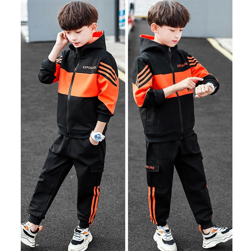 Весенне-осенние повседневные костюмы из двух предметов для мальчиков для мальчиков