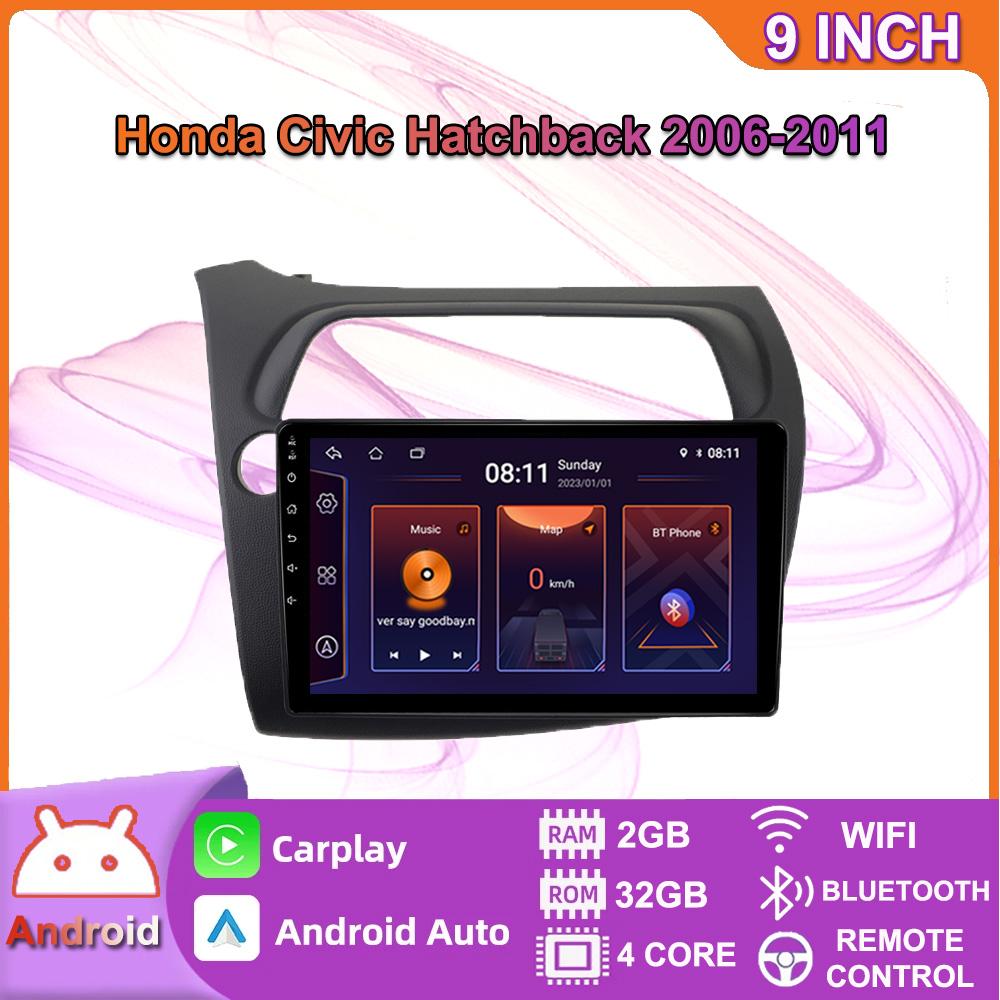 4 + 64 ГБ для Honda Civic Hatchback 2006-2011 Android автомобильное радио стерео мультимедийный видеоплеер навигация GPS Carplay LHD RHD IPS экран