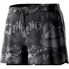 Узор с буквами, двухслойные, непромокаемые, пятиточечные, мужские шорты для плавания, камуфляжные, черные LSKV390-1
