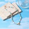 Metal Starfish Shell Conch Pendant Necklace For Women Men Crystal Rice Beads Choker Bohemian Beach Vacation Summer Party Zircon