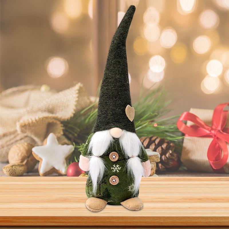 High-end Knitted Christmas Gnome Plush Ornament with Pointed Hat